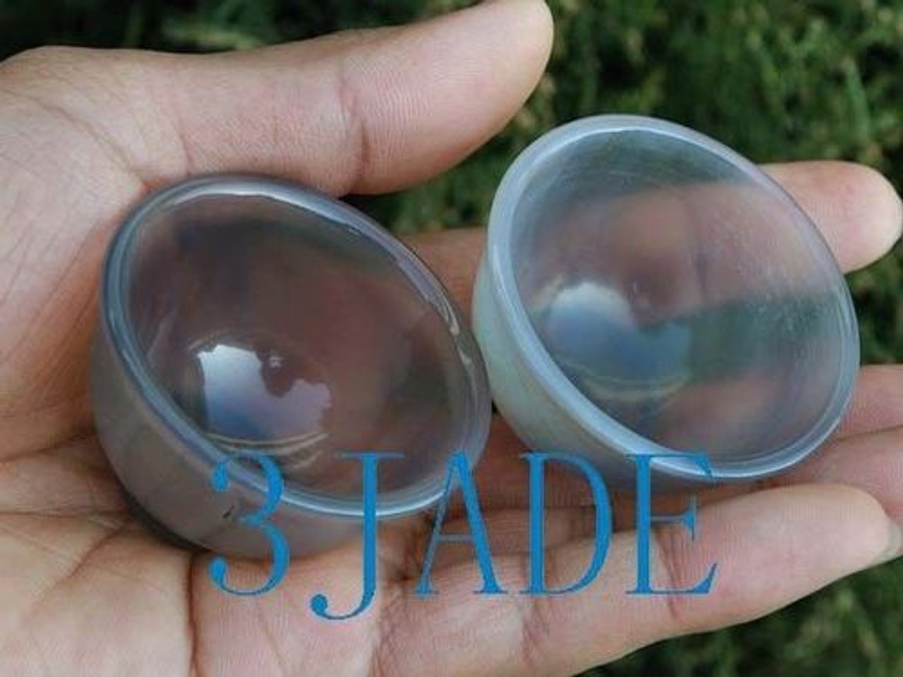 2pcs Hand Carved Natural Sardonyx / Agate / Chalcedony Stone Bowls / Cups