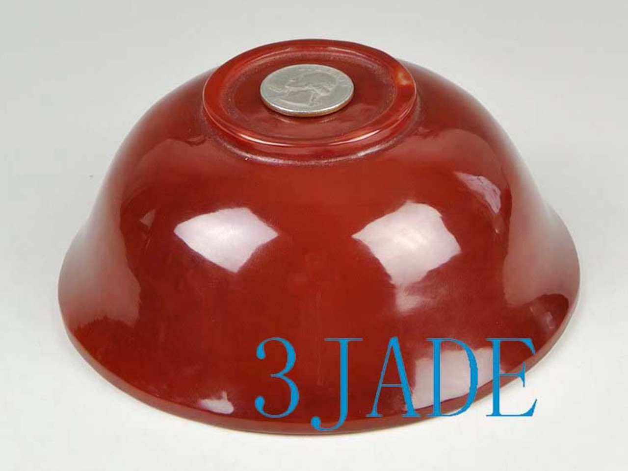 Hand Carved Red Agate / Carnelian Bowl / Carving / Stone Bowl Statue