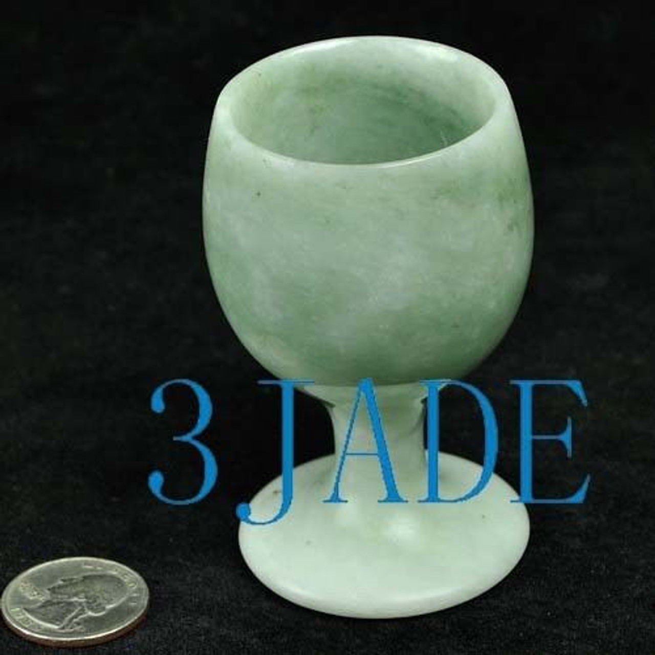 Hand Carved Natural Calcite Rock Stone Carving: Goblet Wine Cup