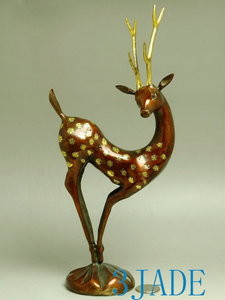 Vintage Style Brass Deer Statue