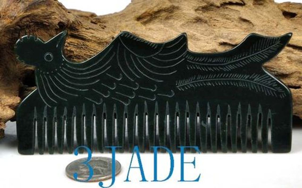 jade comb, stone comb, bridal comb