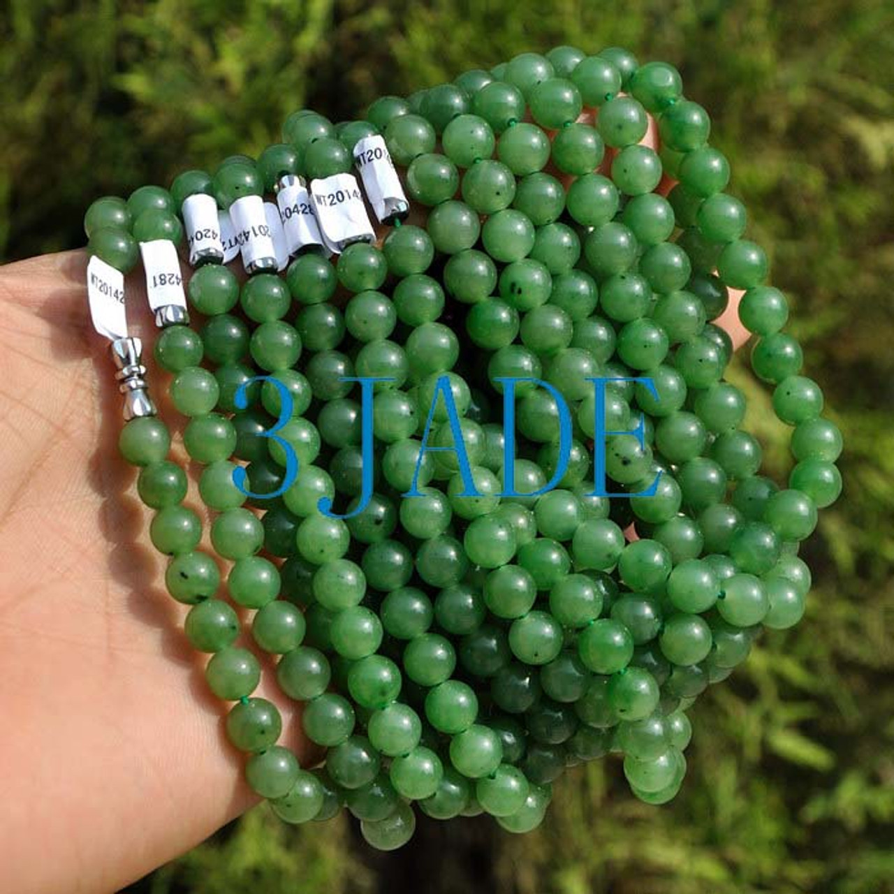 green jade beads necklace