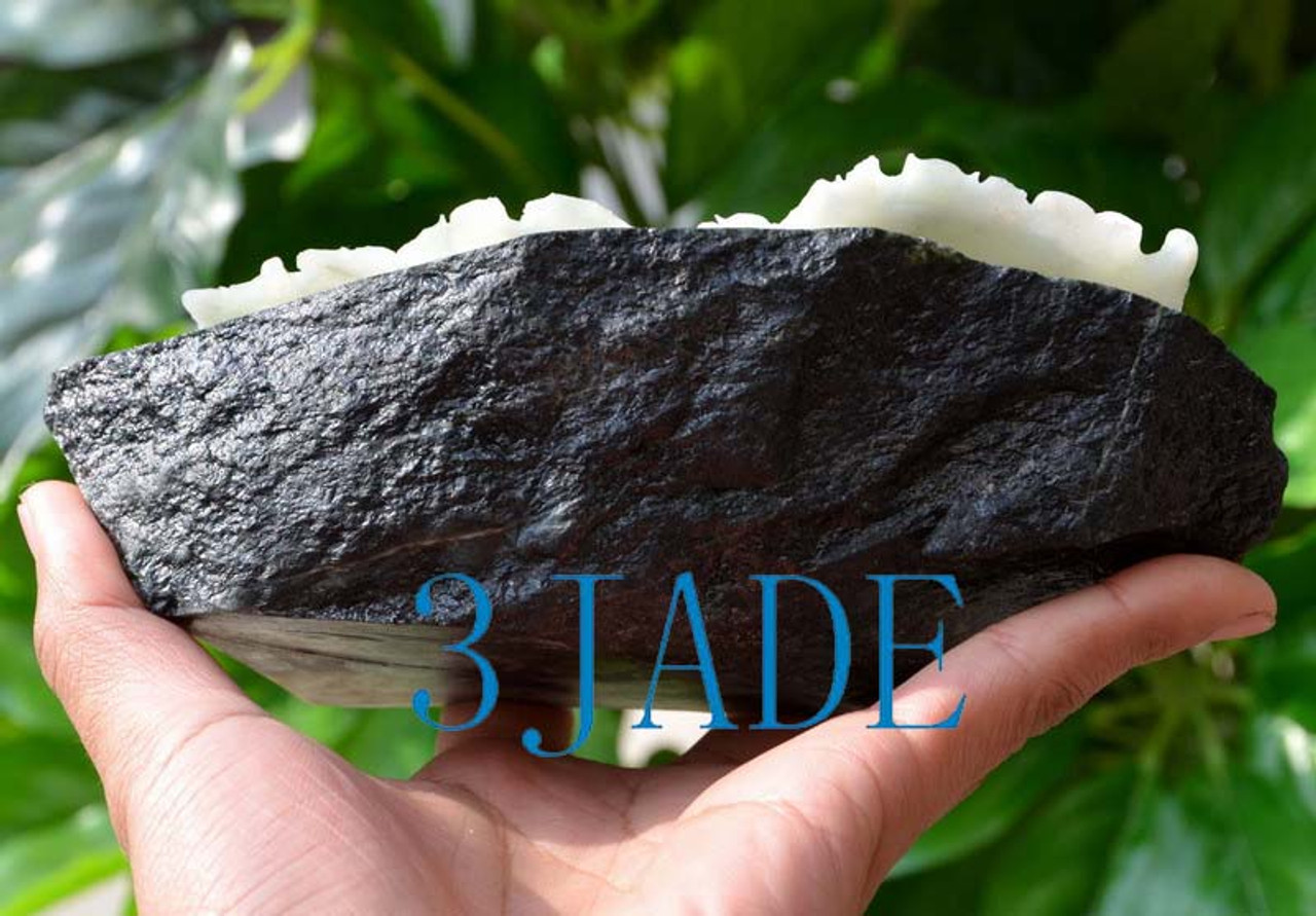 Natural Dushan Jade Stone Flowers Statue / Carving Sculpture -J003470