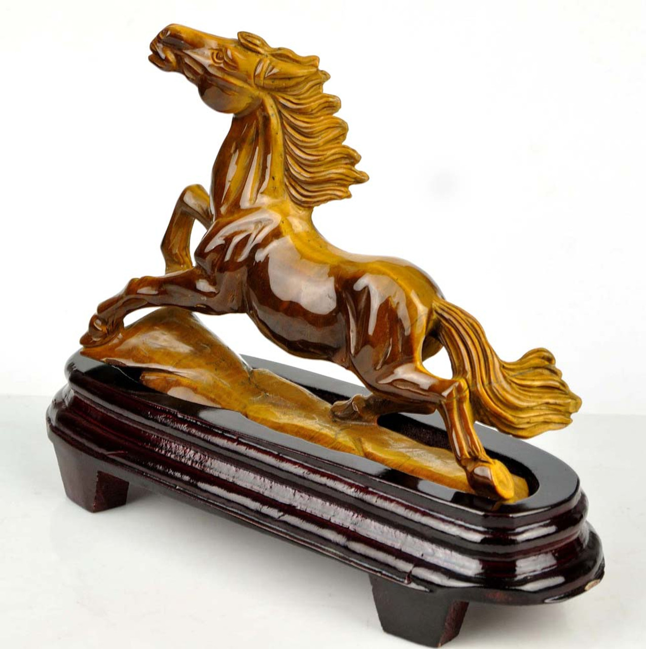 gemstone horse carving