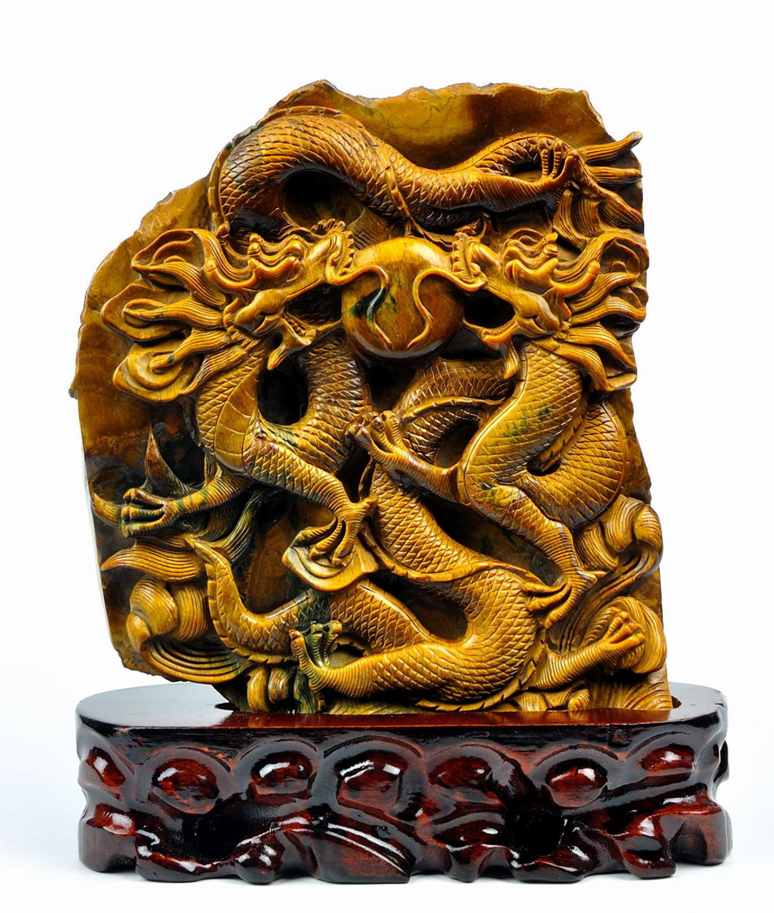 tiger's eye dragon statue