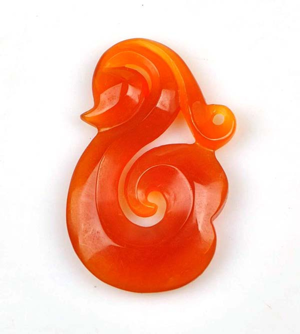 Carnelian Koru Pendant