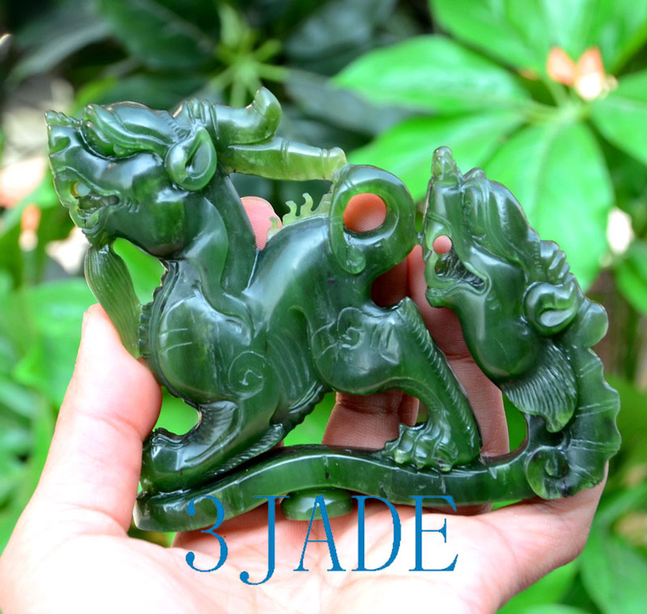 green jade Piyao Carving