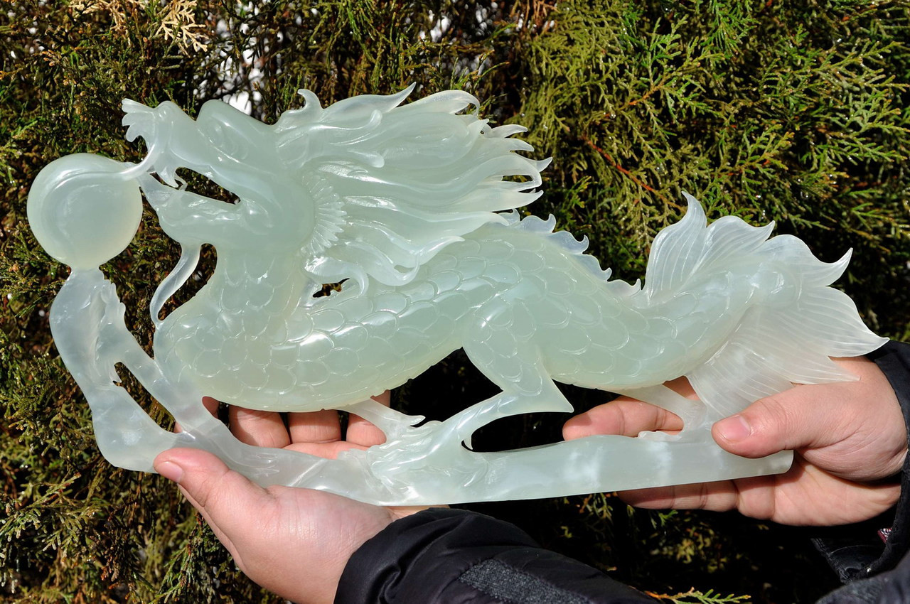 Jade Dragon Sculpture