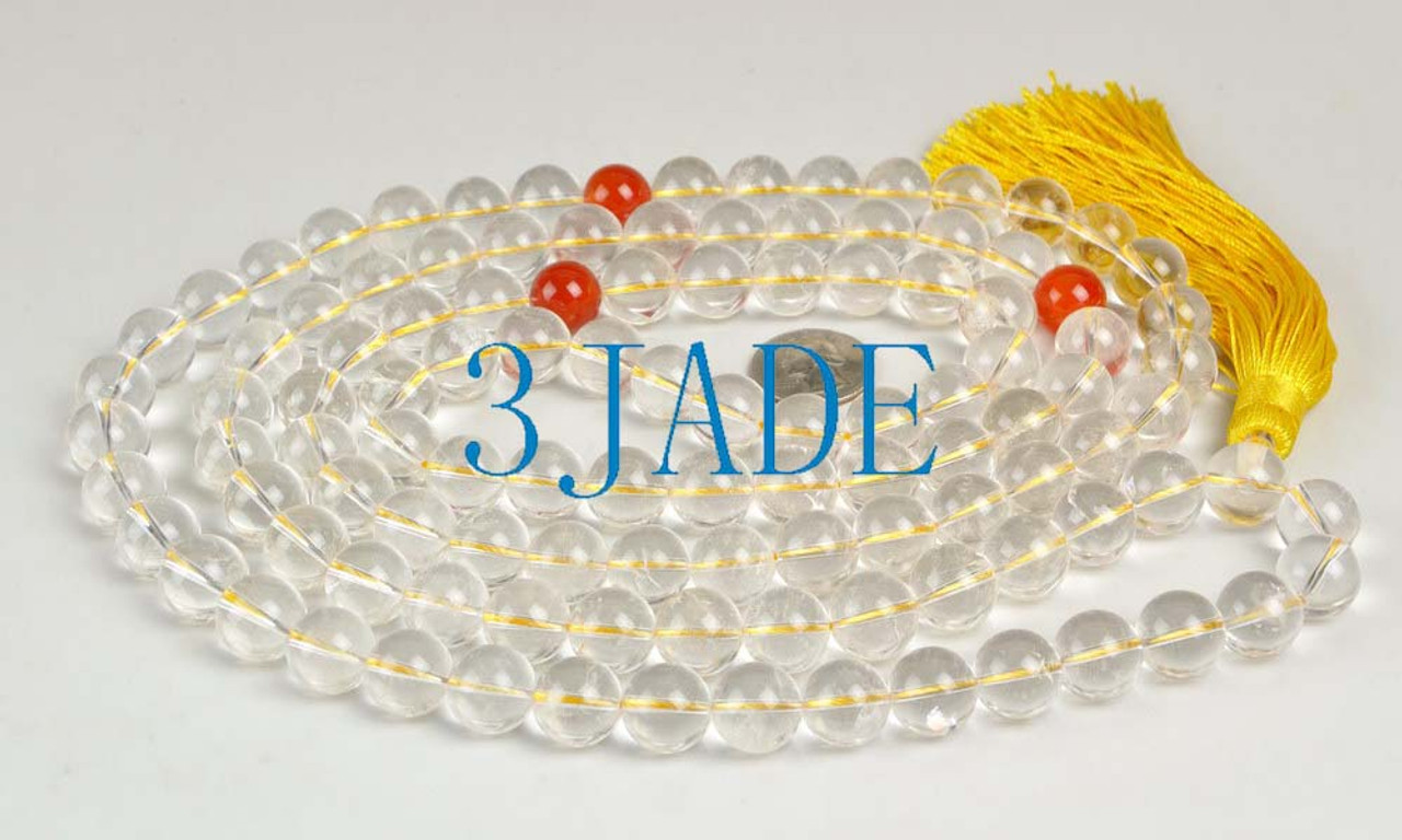 64" Crystal Quartz Prayer Beads