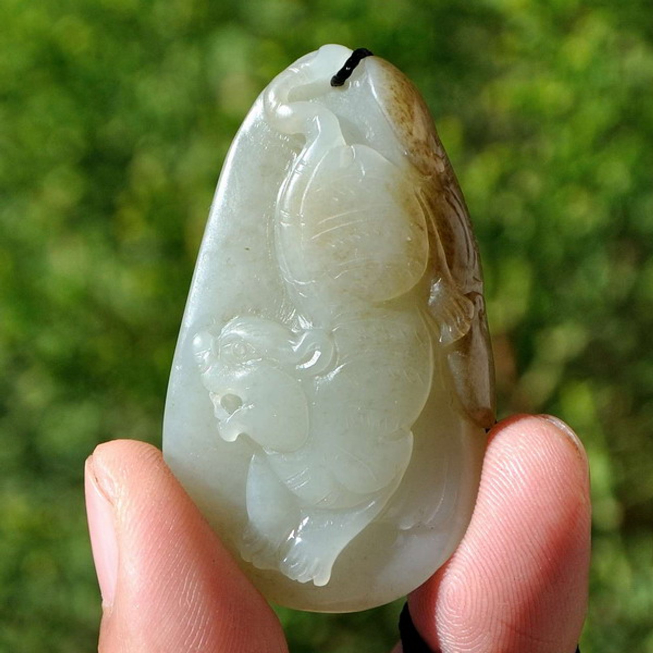 Hetian jade tiger pendant