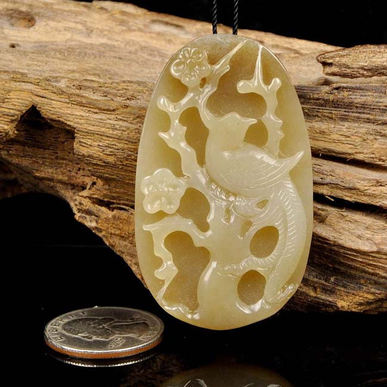 Honey brown jade pendant