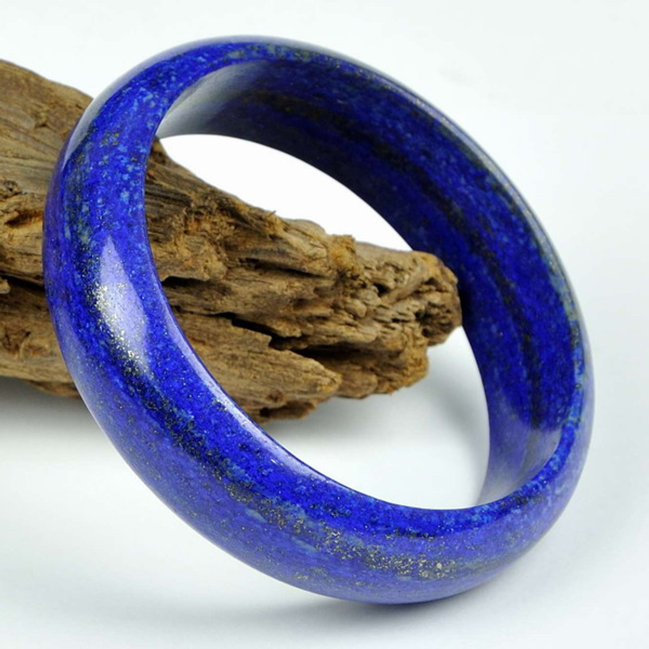 59.5mm Natural Lapis Lazuli Gemstone Bangle Bracelet -C035039