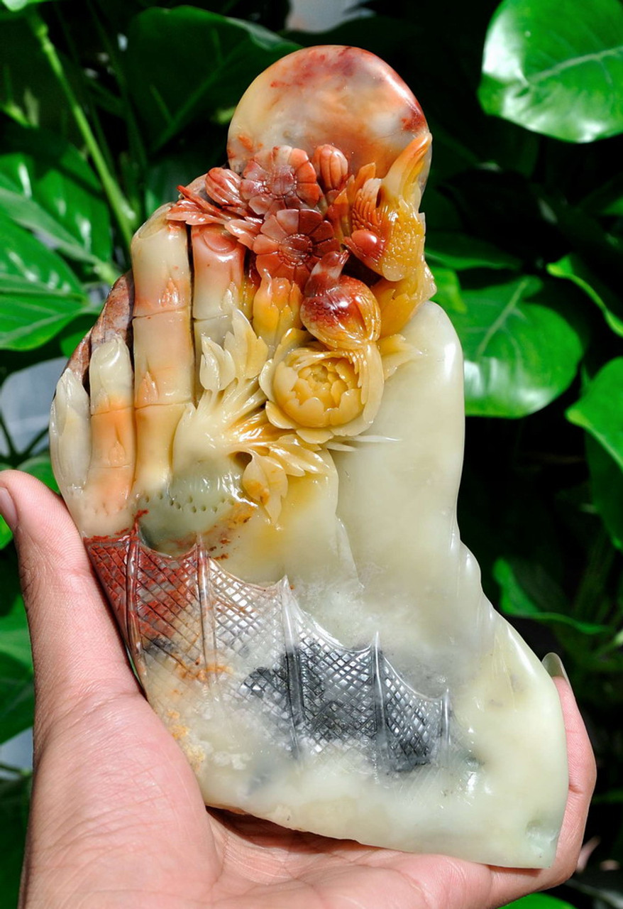 Chinese bird flower carving