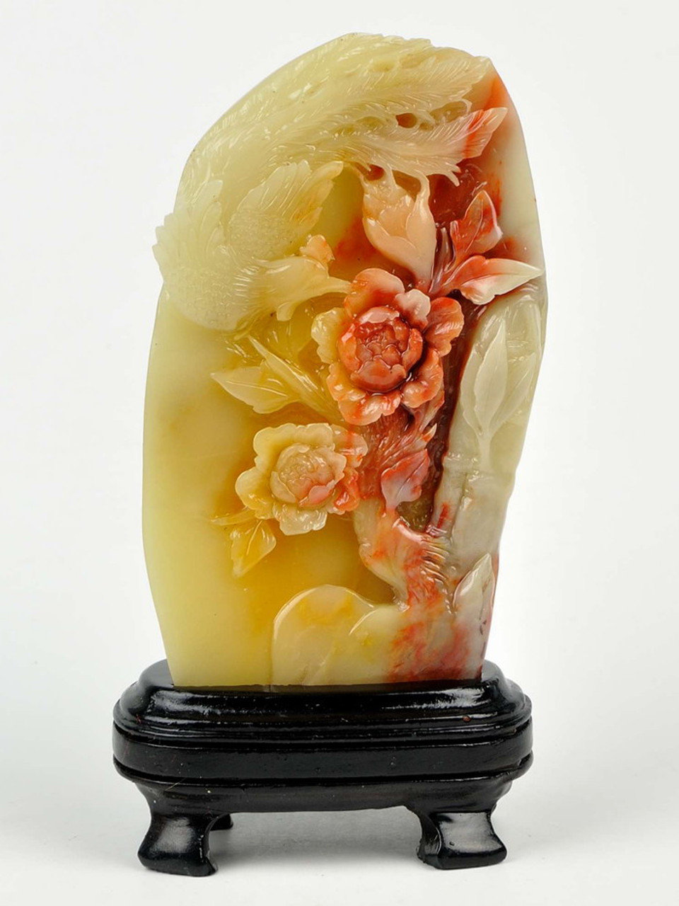 ShouShan Stone Carving Phoenix Peony