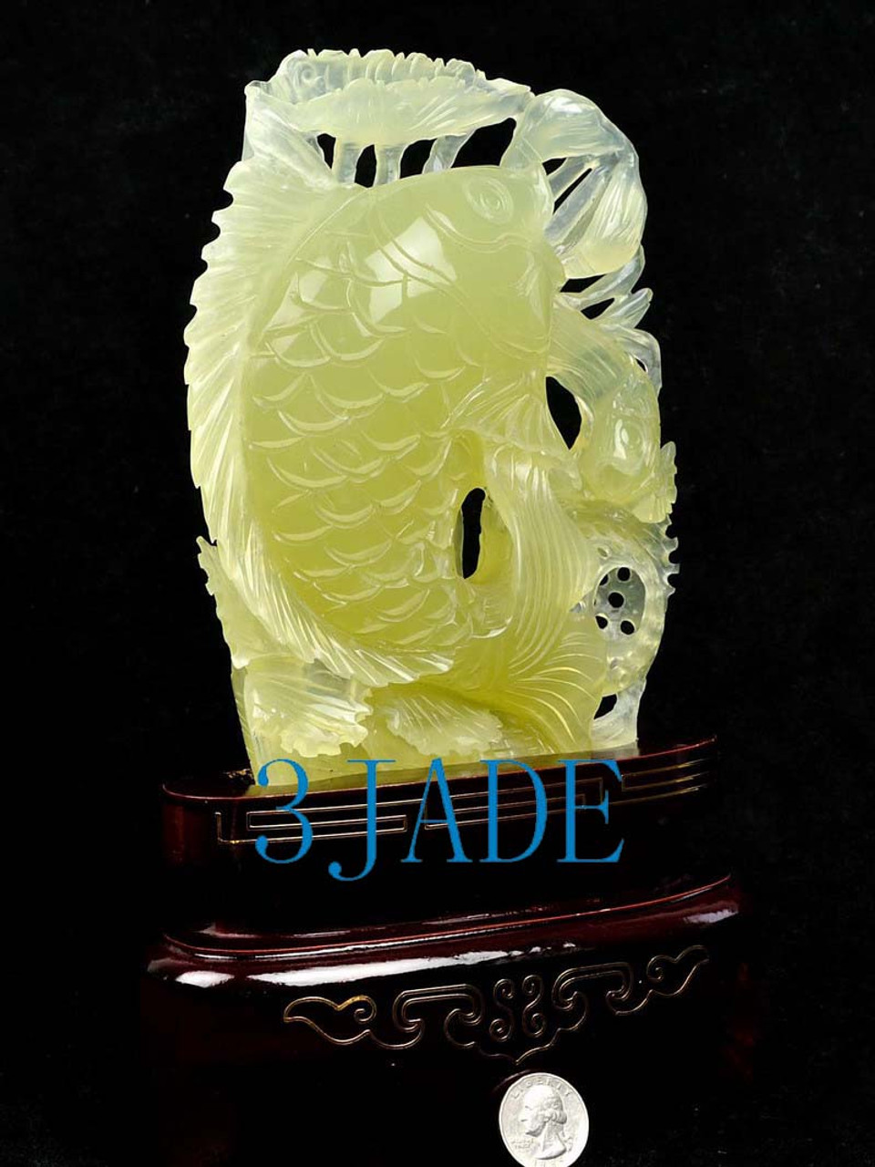 jade Koi fish statue