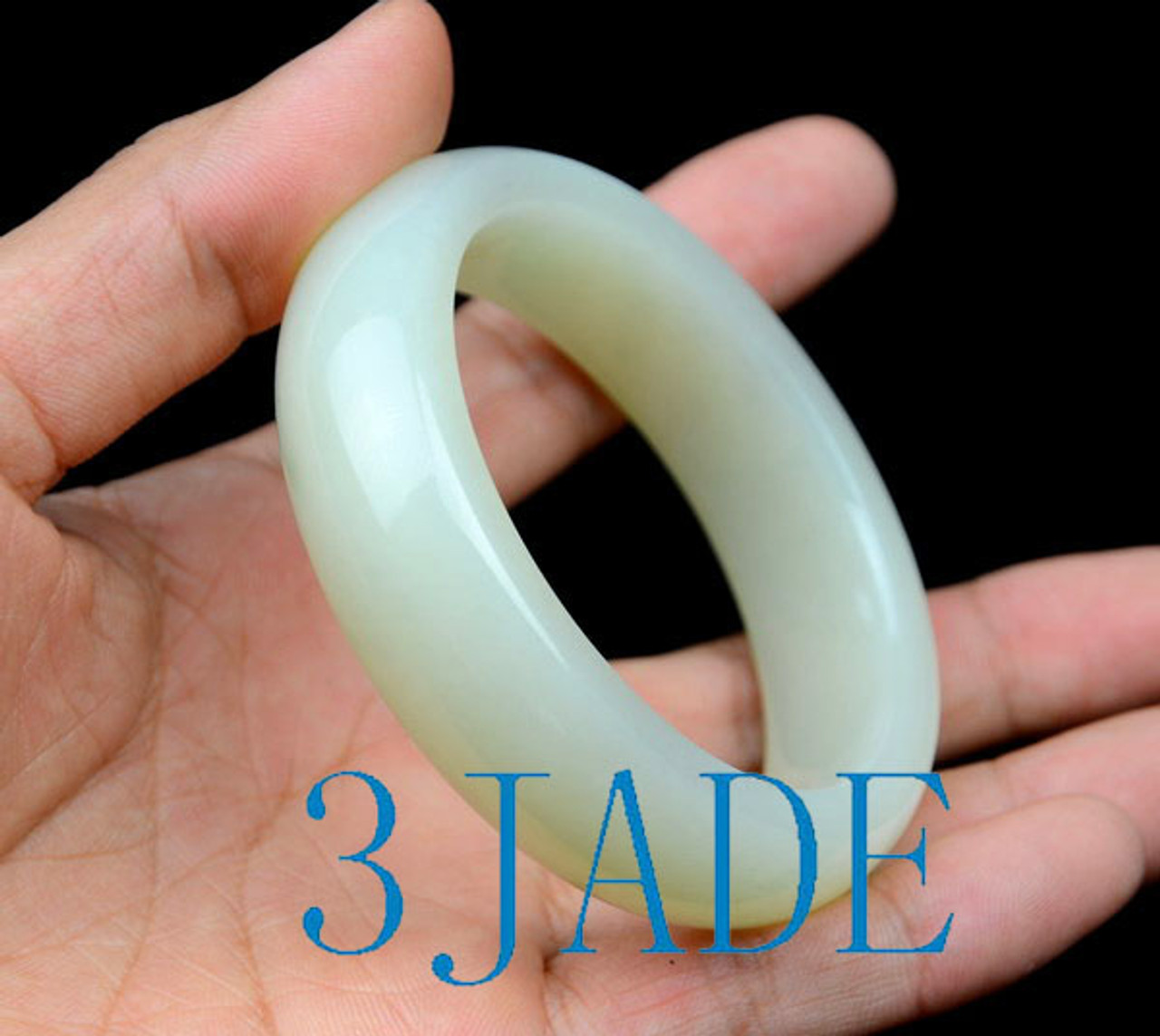 58mm white jade bangle