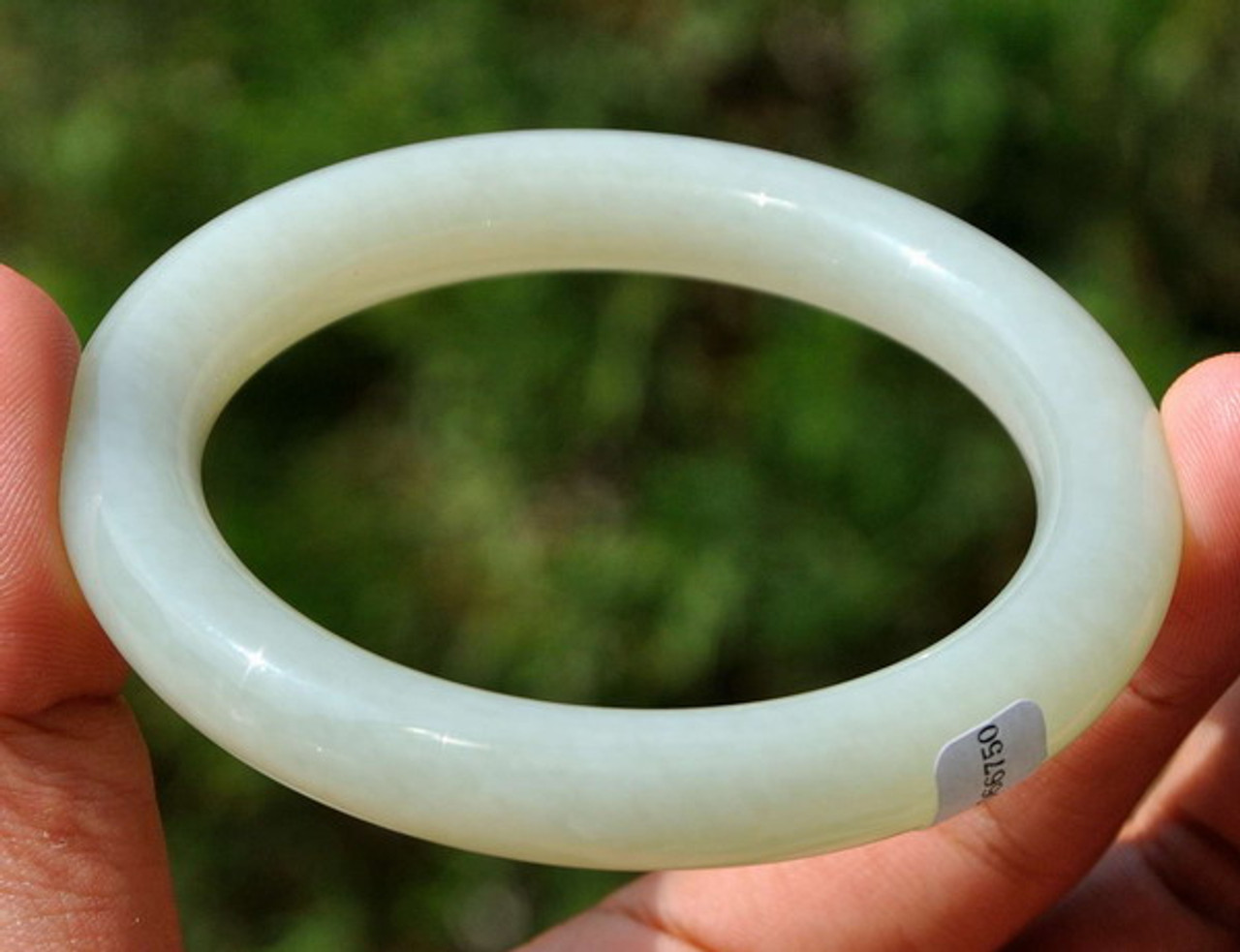 60mm white jade bangle