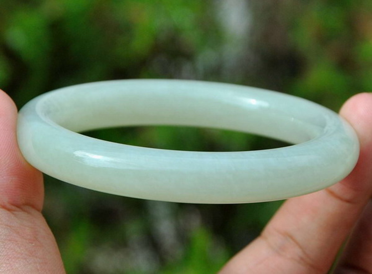 62mm white jade bangle