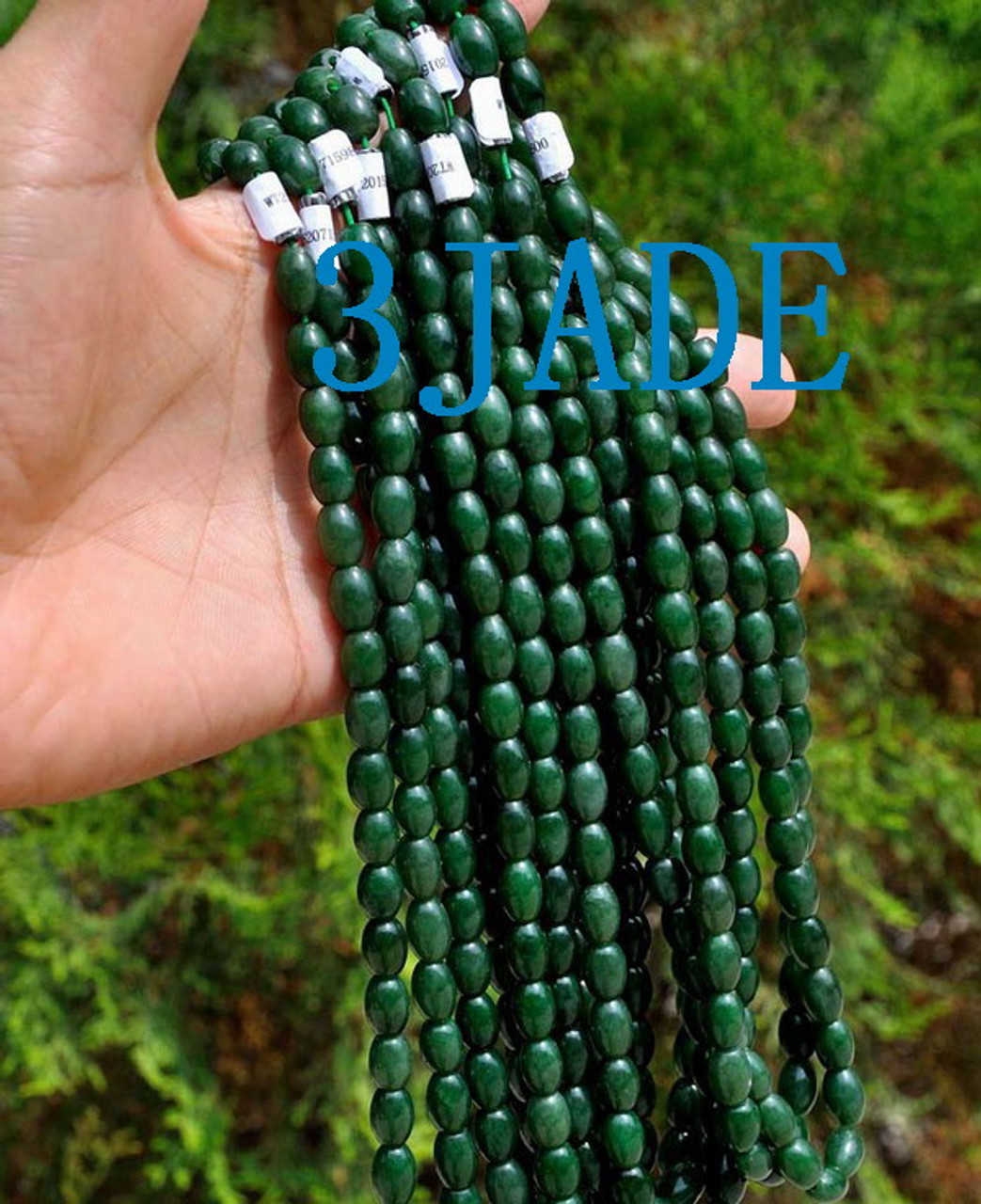 Forest Green Chalcedony Plain Pear Beads 7 inch 9 pieces – The