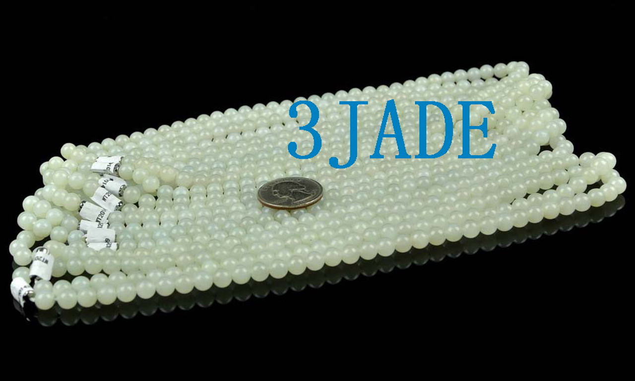 white jade beads, 