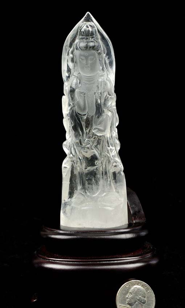 Crystal Quartz Kwan Yin / Guanyin Statue