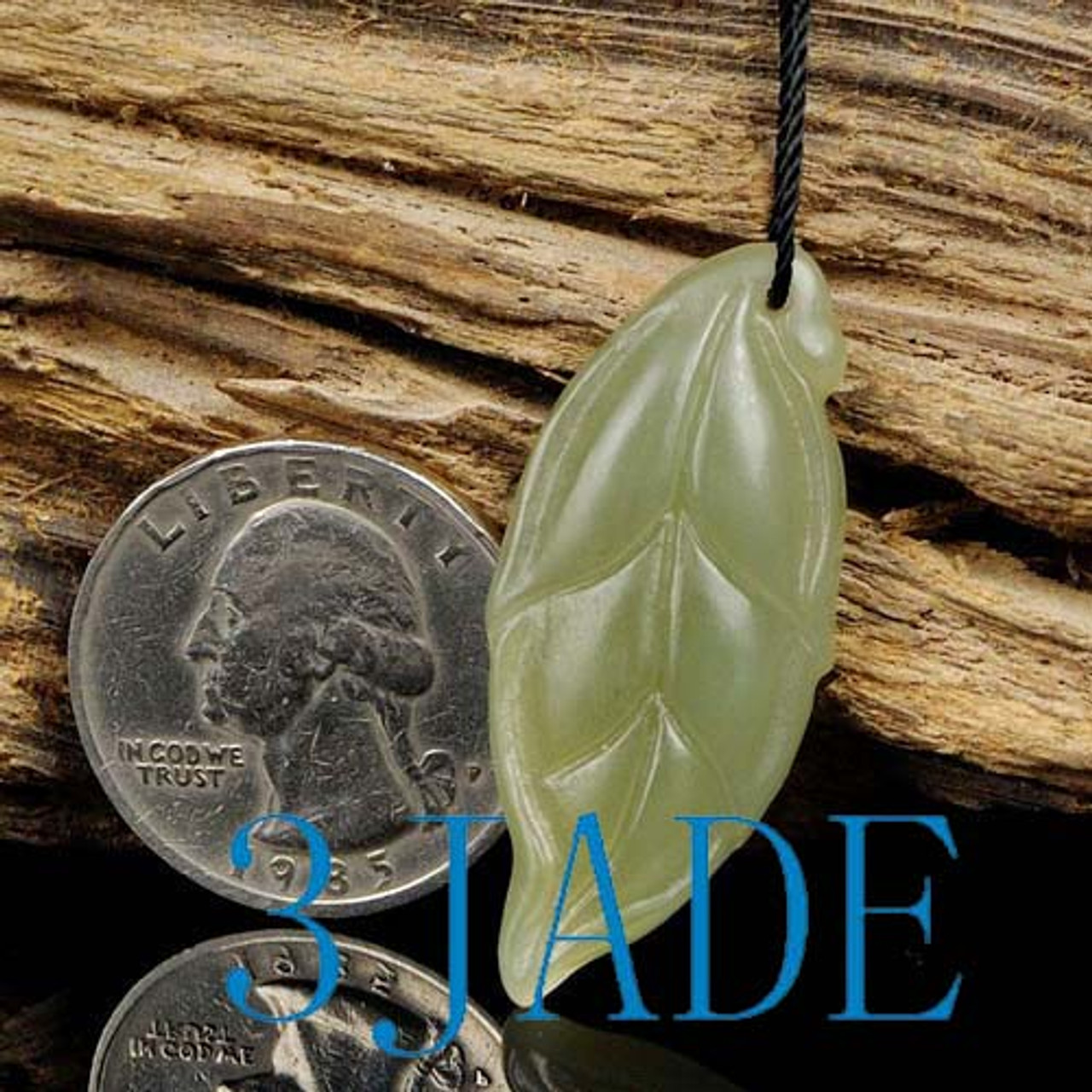 nephrite jade leaf carving