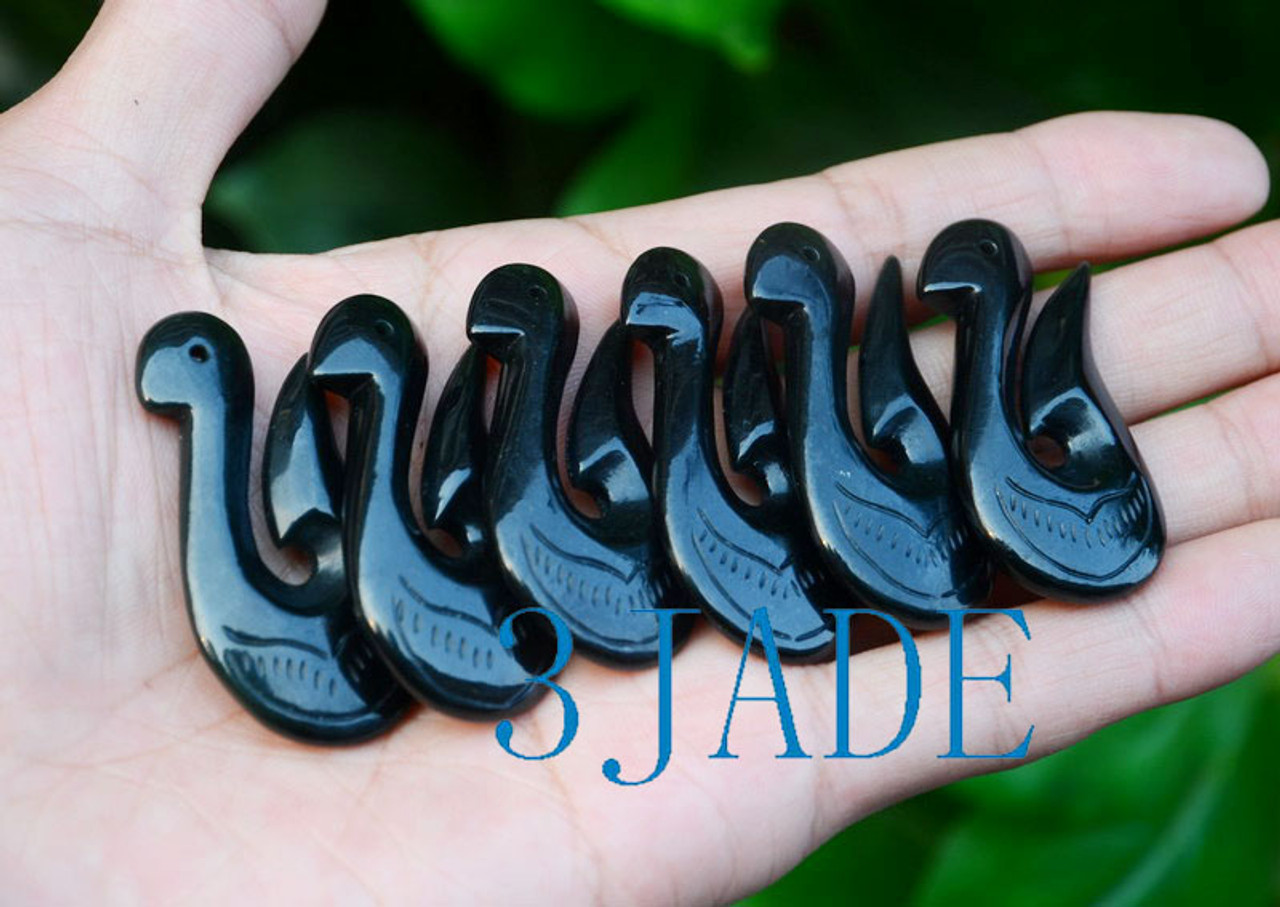 jade fish hook pendant