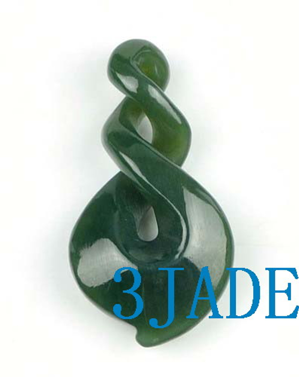 jade double twist pendant