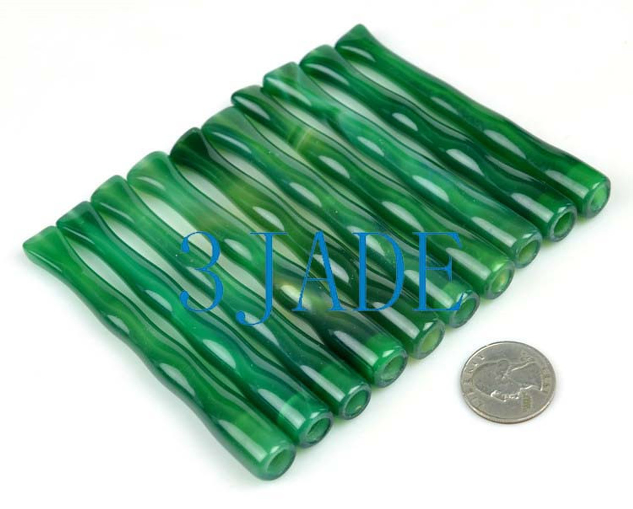 green agate cigarette holder