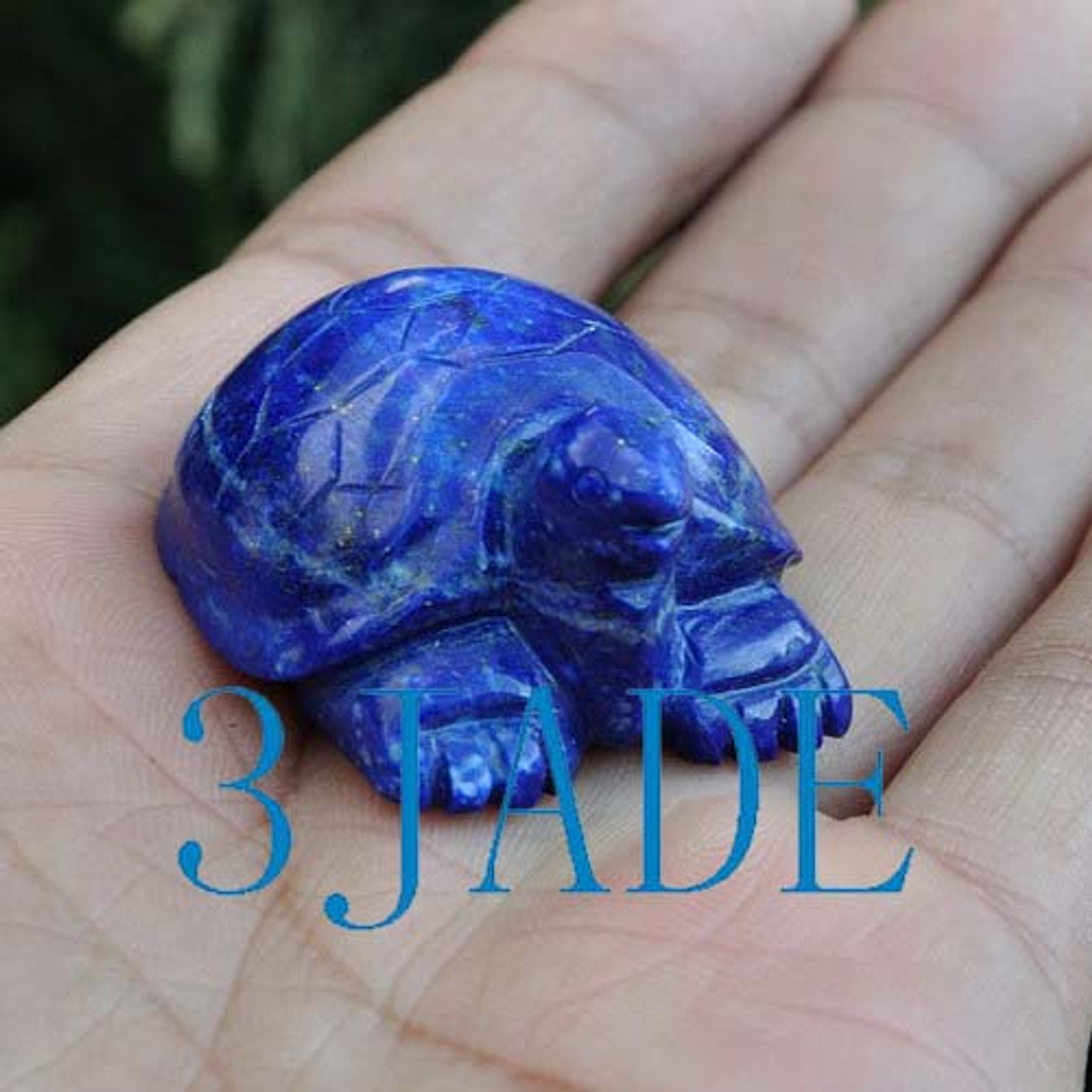 Natural Lapis Lazuli Turtle Figurine Gemstone Carving Art -J040264