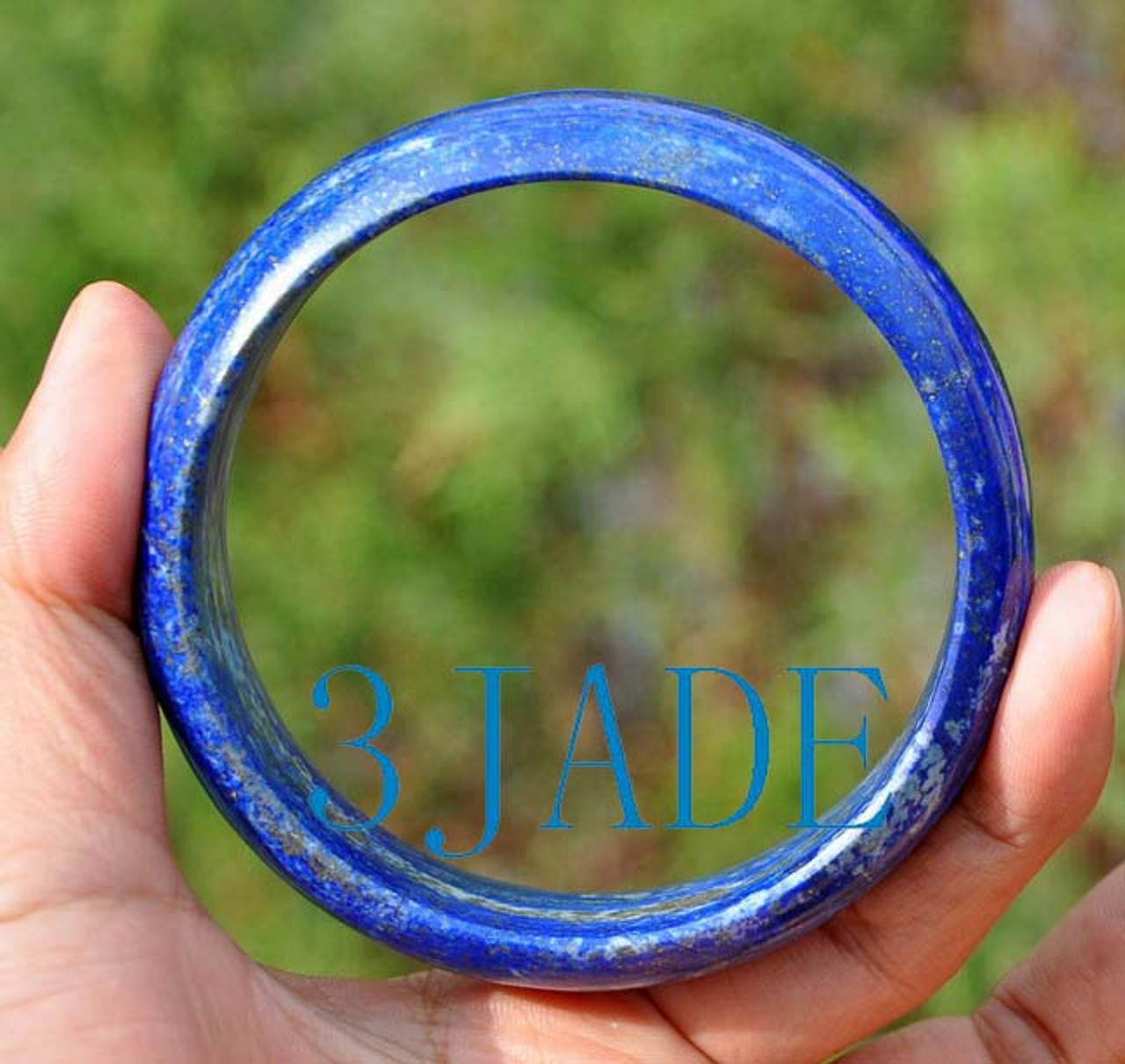 69.5mm Rare Natural Lapis Lazuli Gemstone Bangle Bracelet -C035041