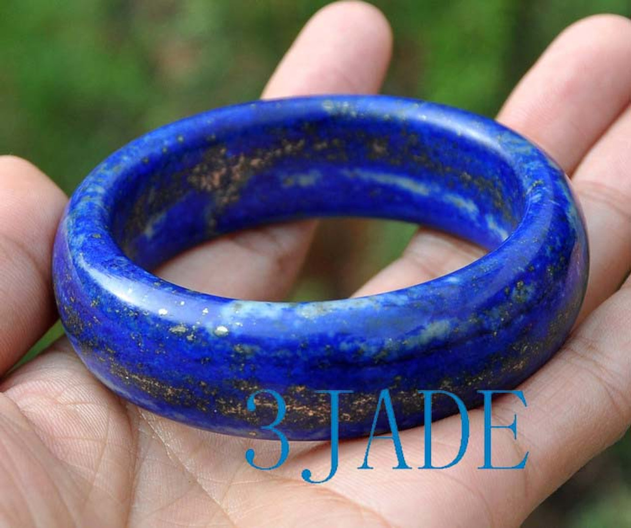58.5mm Rare Natural Lapis Lazuli Gemstone Bangle Bracelet -C035043