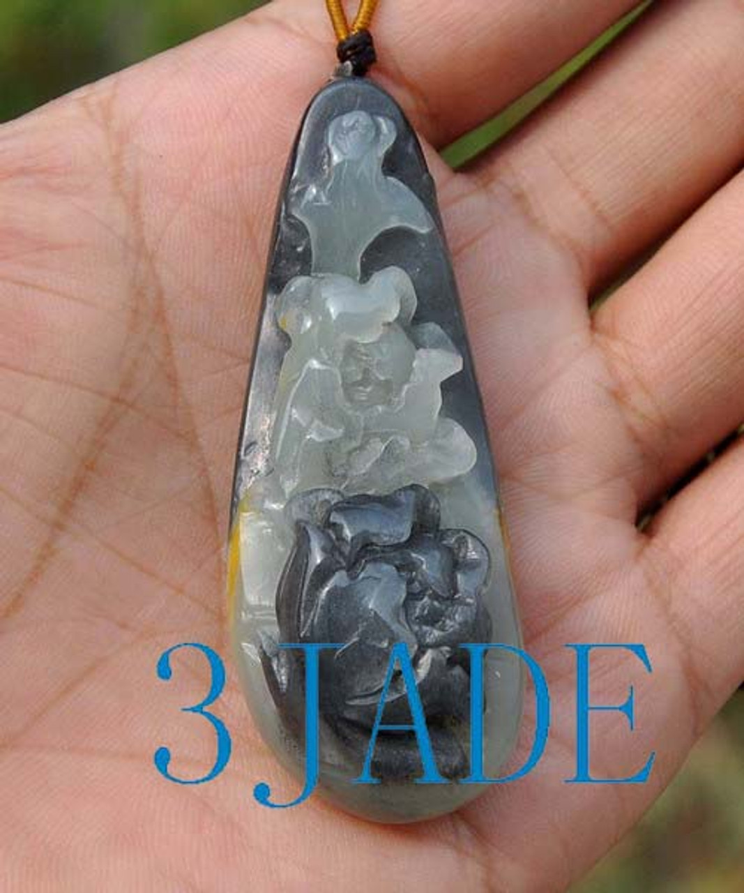 jade flower pendant