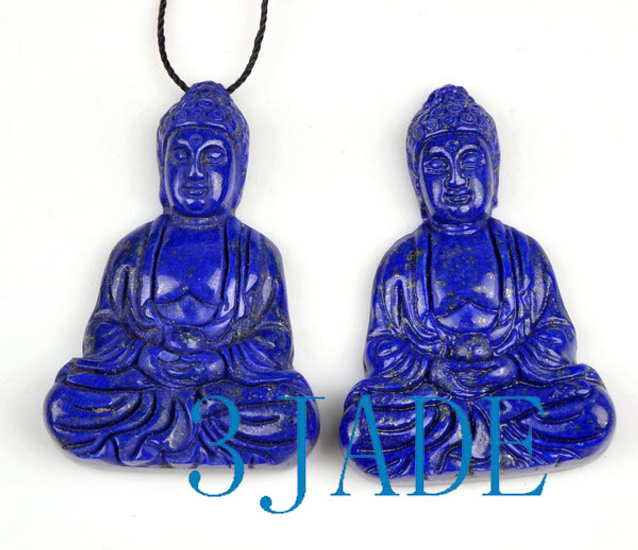 Natural Lapis Lazuli  Shakyamuni Buddha Amulet Pendant Gemstone Talisman Carving -GZ00122