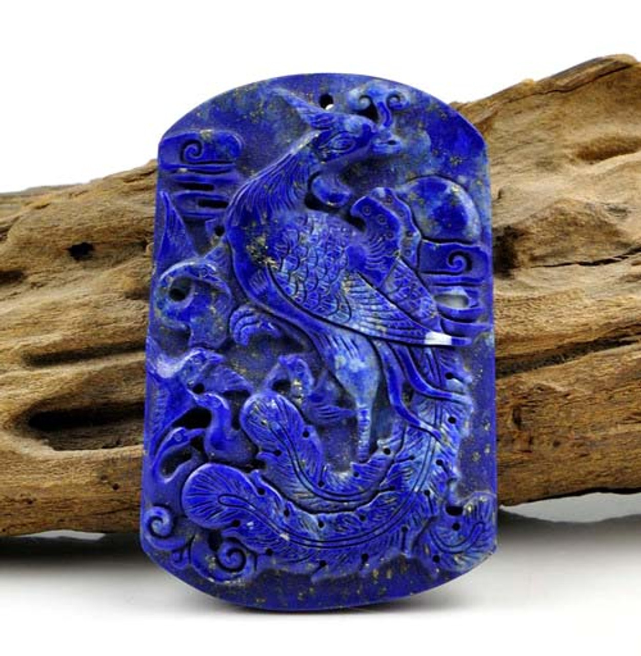 Natural Lapis Lazuli Gemstone Bird / Phoenix Pendant / Carving / Art ...