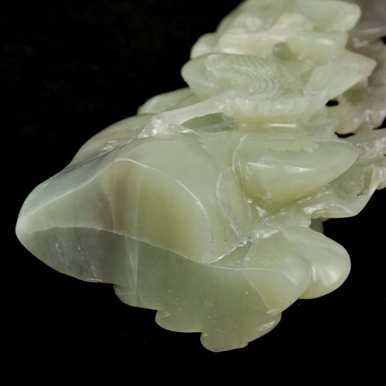 Natural Hetian Nephrite Jade Eight Cranes Statue Carving/ Sculpture w/ Certificate -J026225