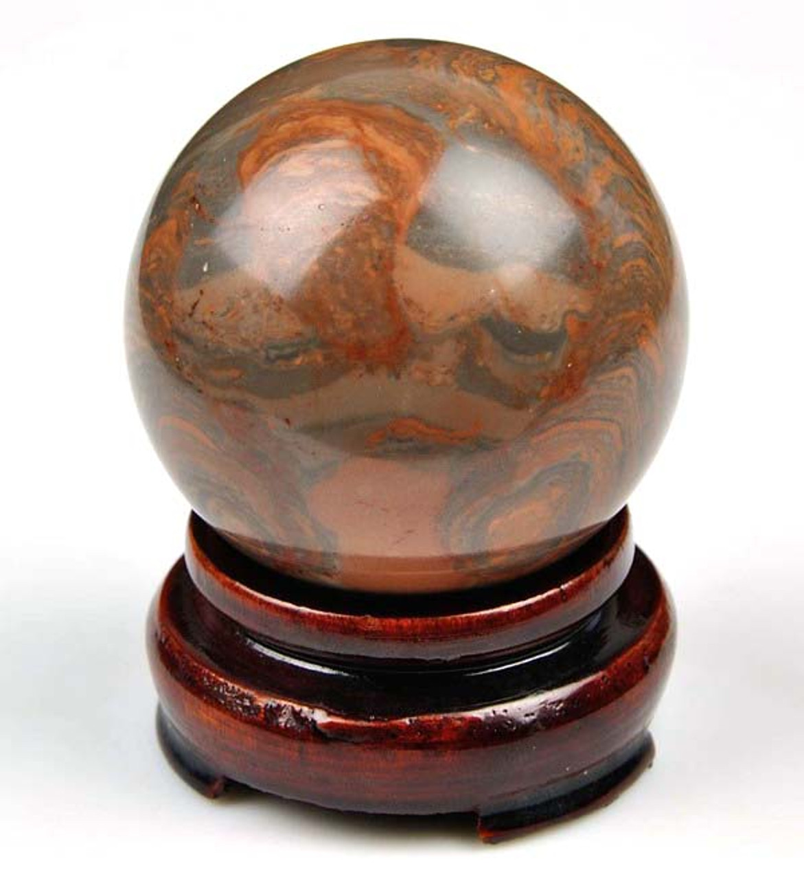 Striped Red Marble Sphere