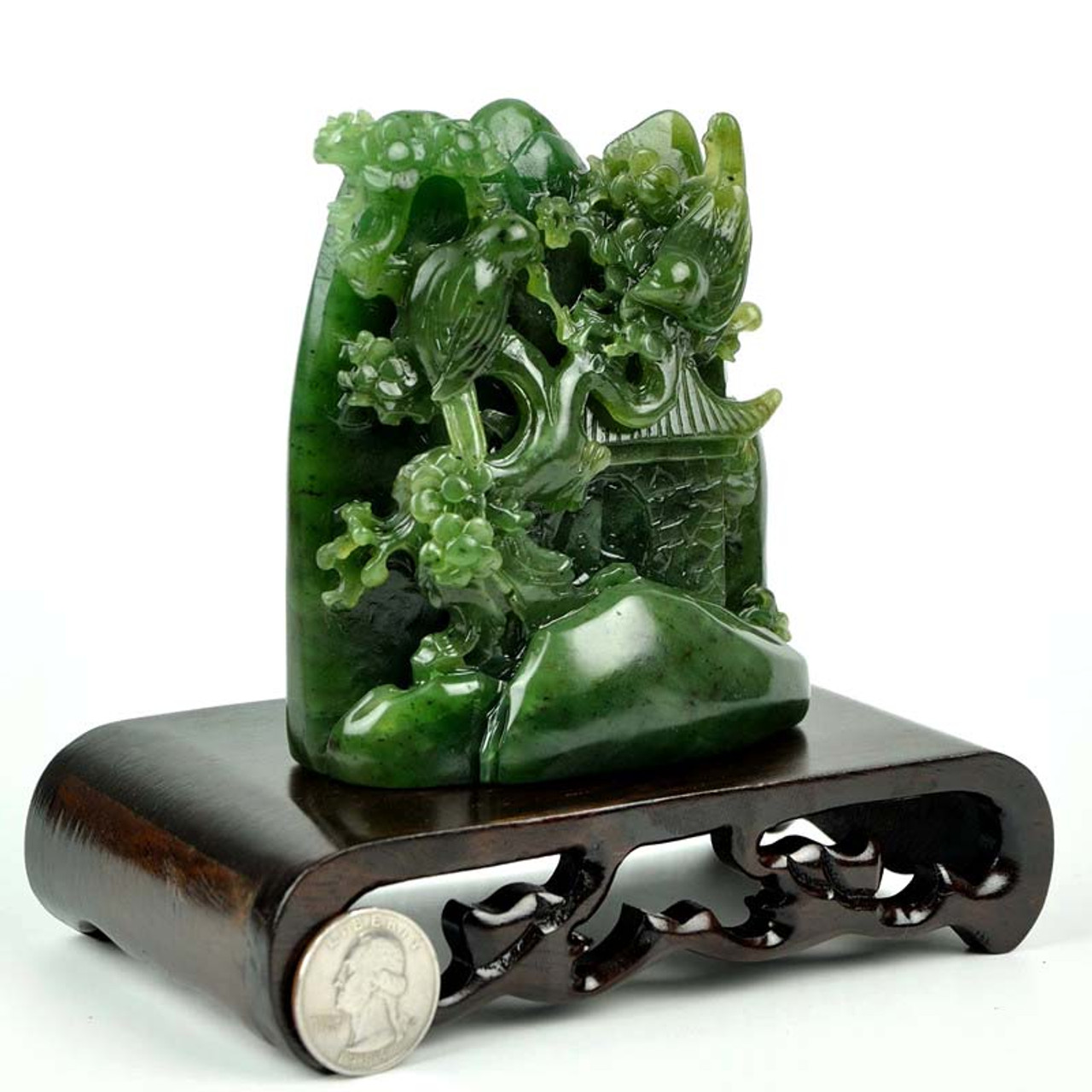 Green Nephrite Jade carving