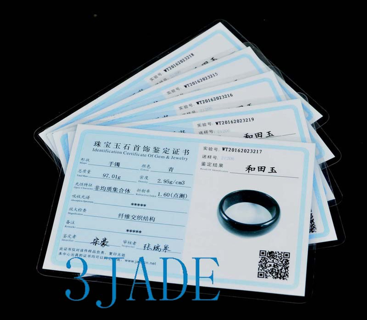 61mm * 24mm Black Nephrite Jade Wide Bangle Chunky Bracelet w