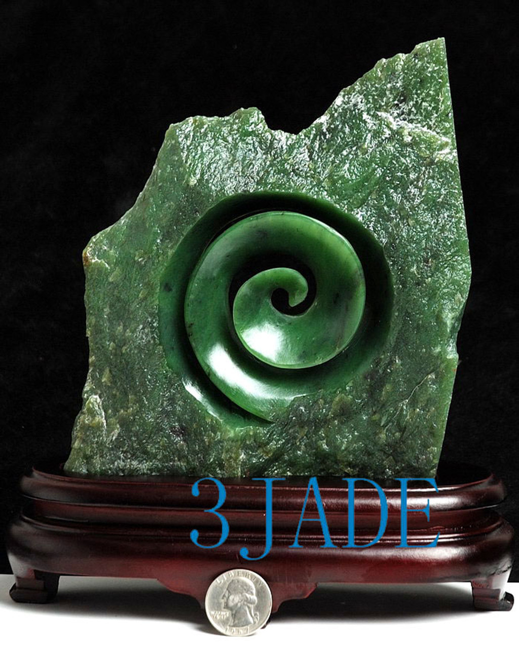 jade Koru sculpture