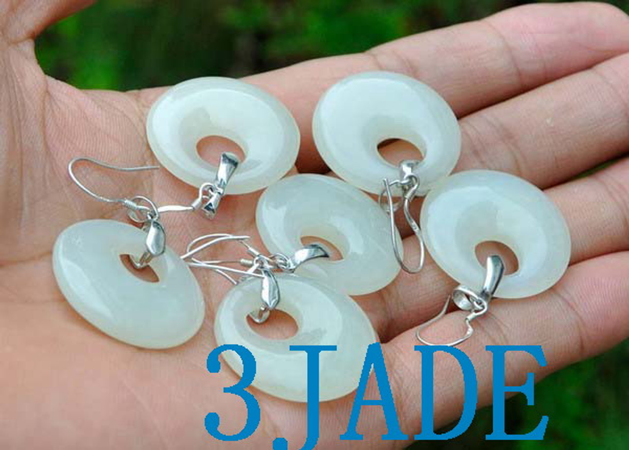 Hetian jade earrings