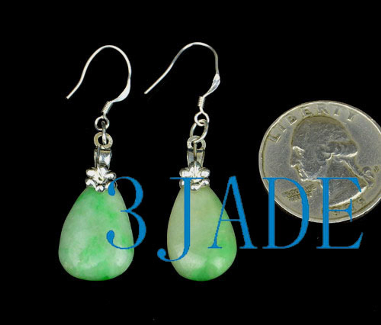 A grade jade earrings
