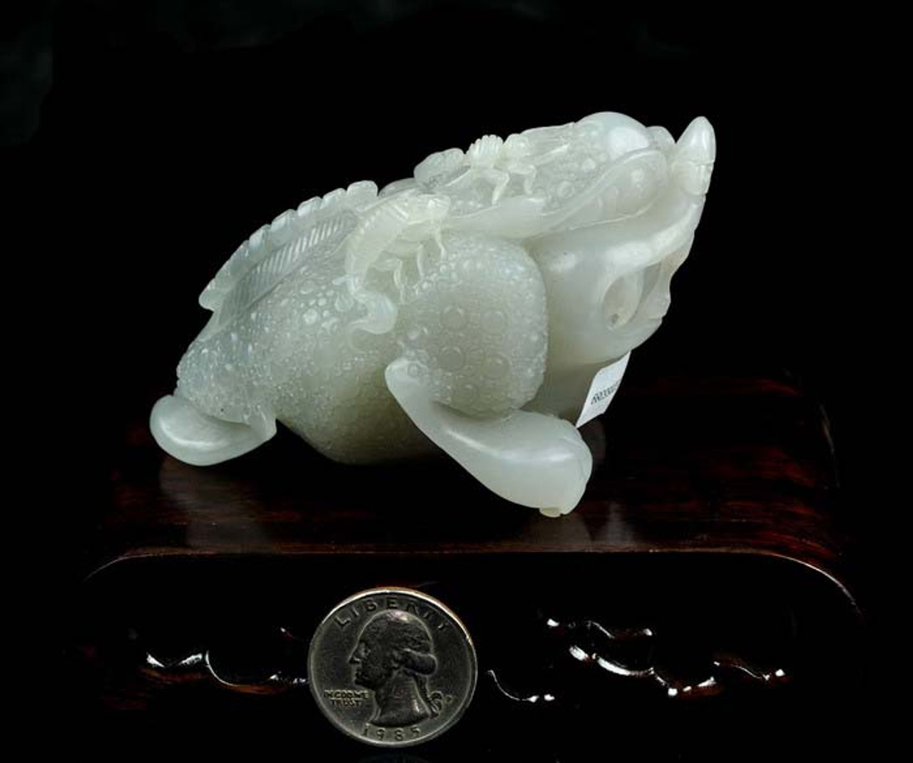 Natural Nephrite Jade  Five Poisonous Carving / Statue Sculpture, w/ certificate -J026265