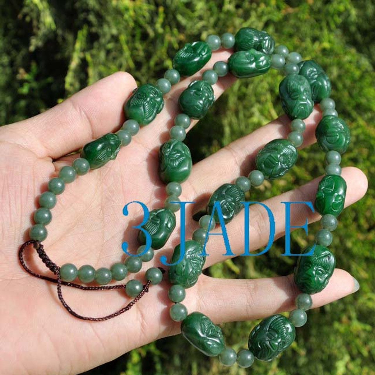 8mm Natural Round Dark Green Jade Gold Bead Necklace – My Passion for  Jewelry