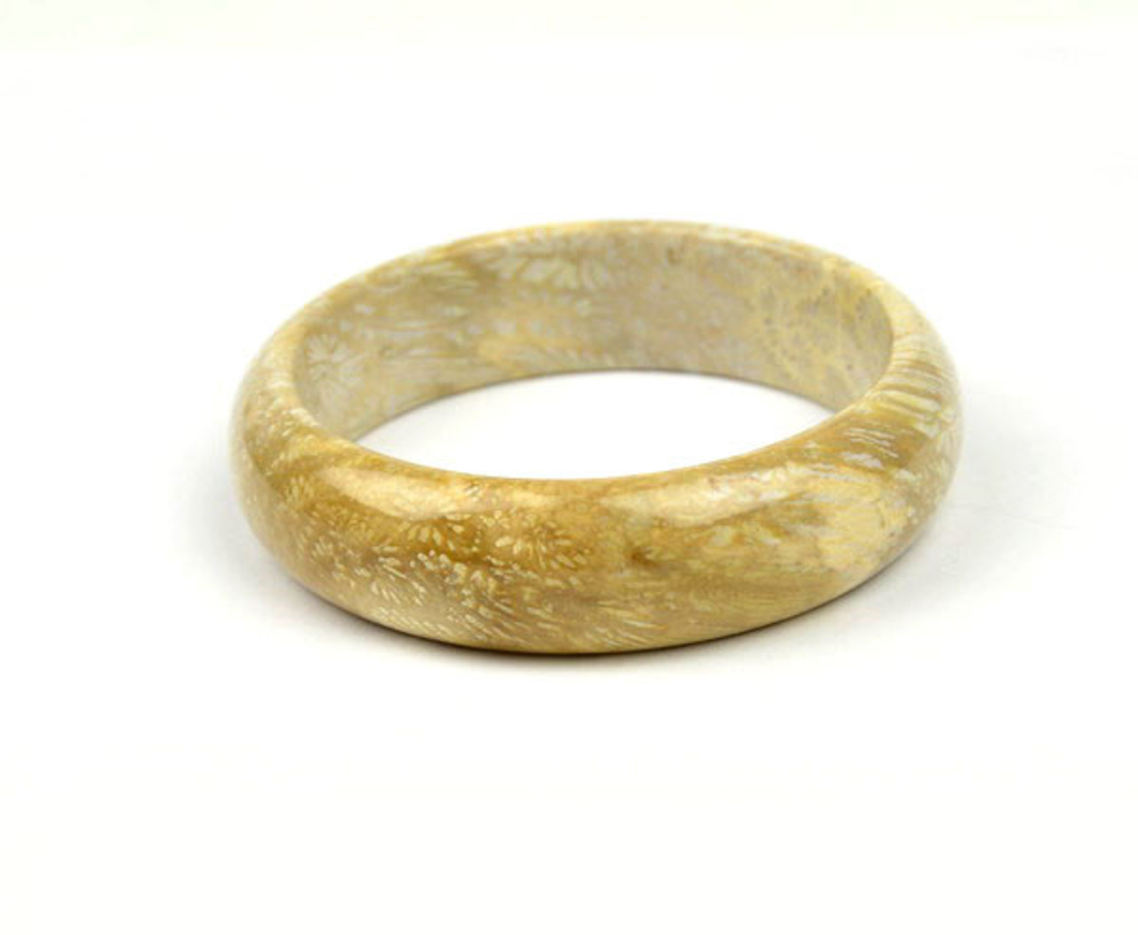 Fossil Coral Gemstone Bangle