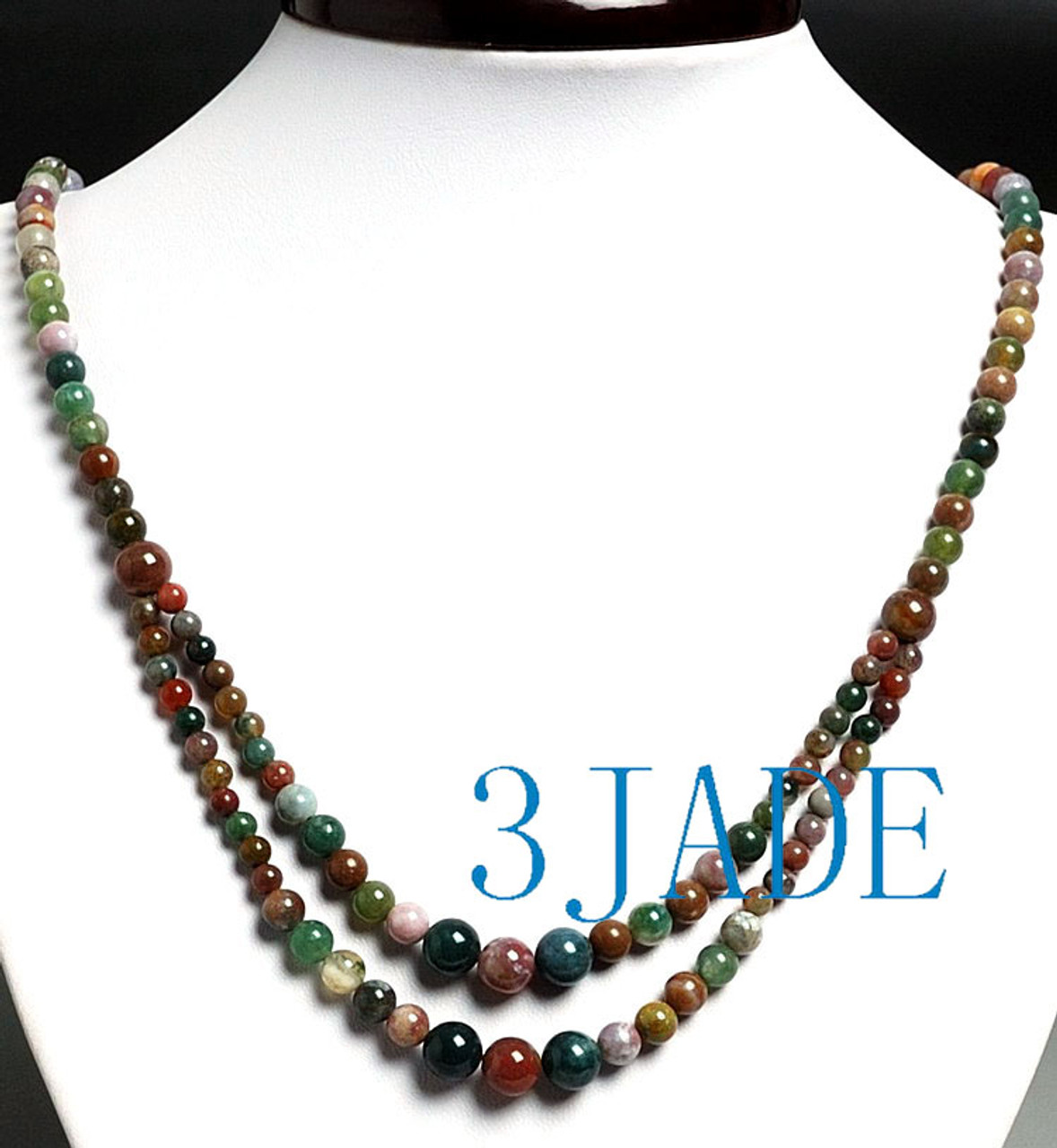 moss agate beads necklace