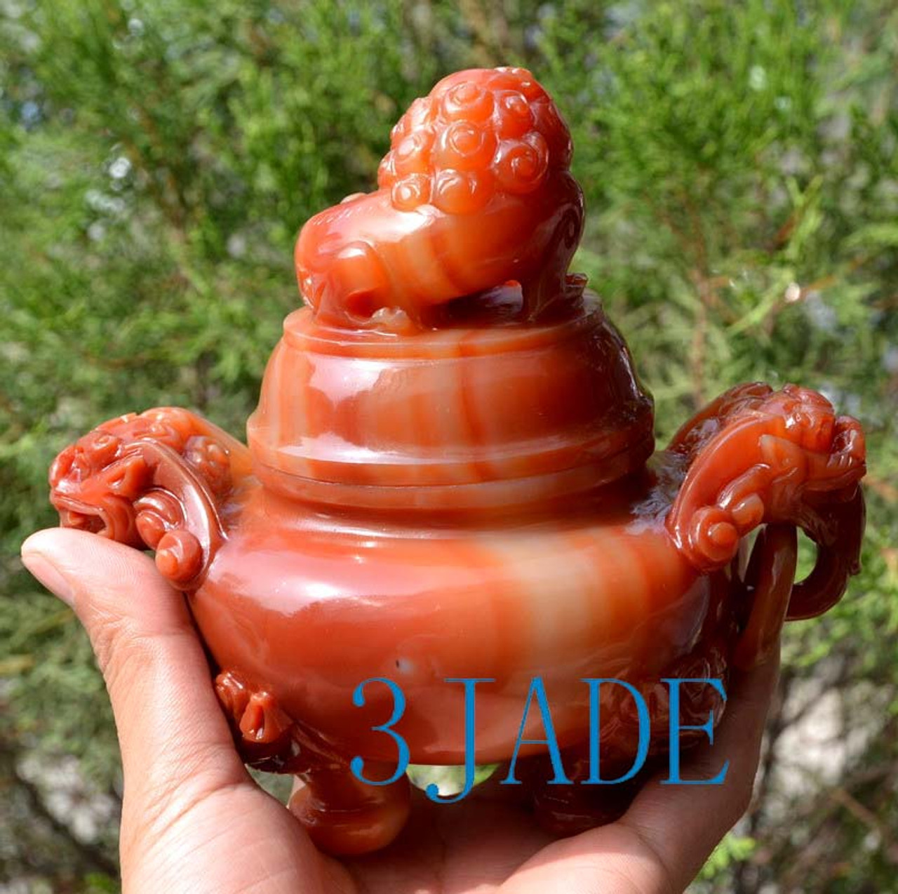 Carnelian / Red Agate Censer / Incense