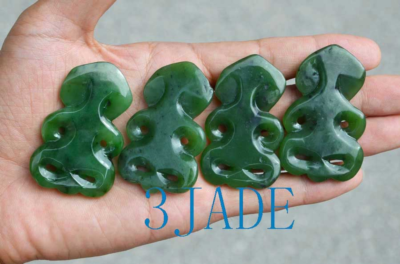 green nephrite jade tiki