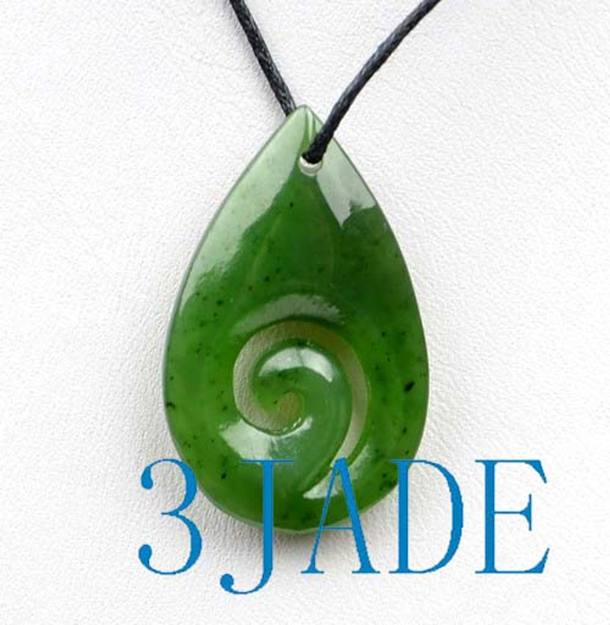 green jade Koru pendant