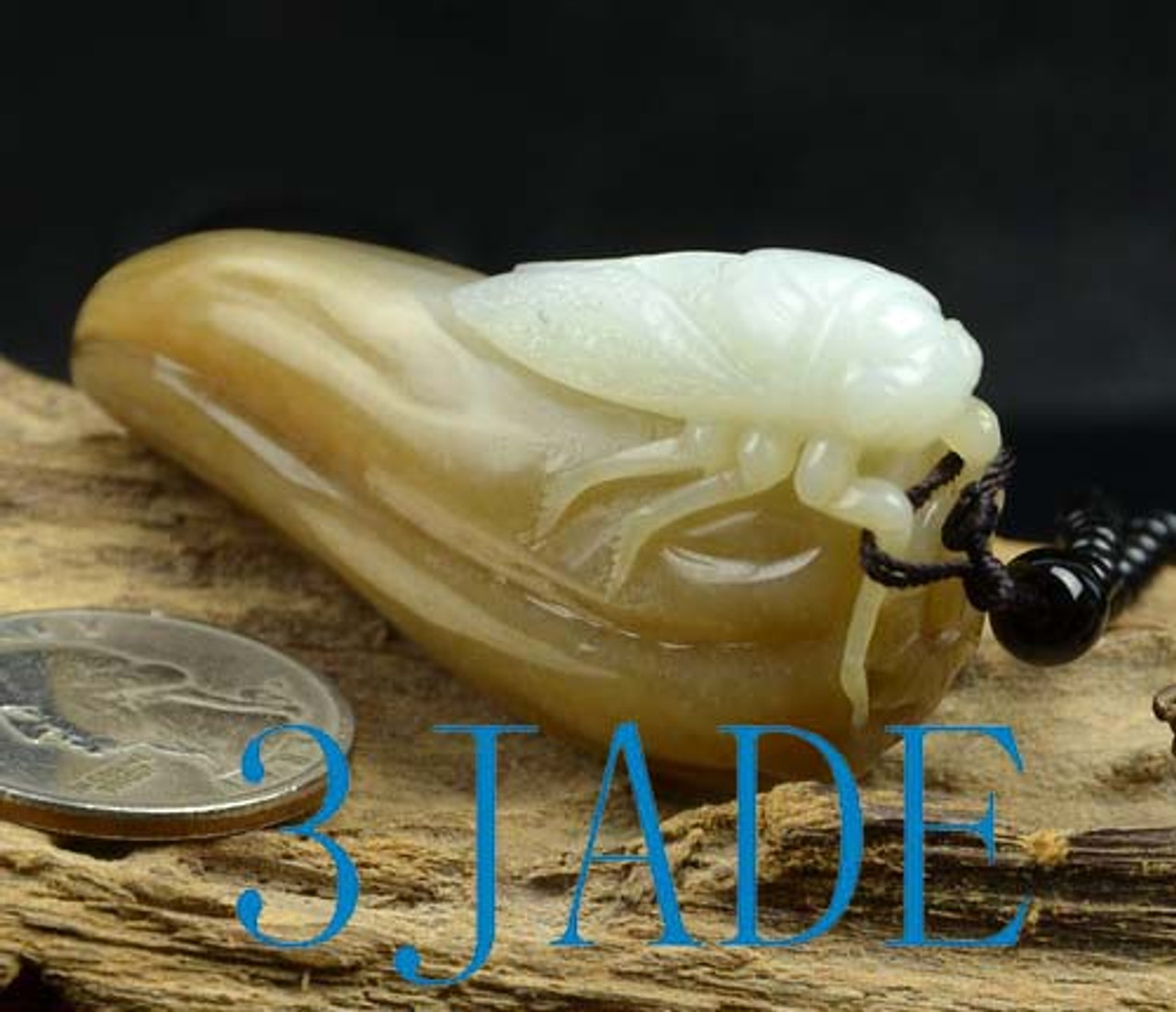 Hetian  jade cicada pendant